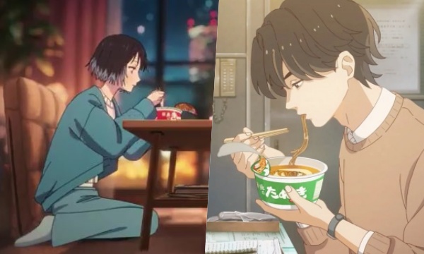 赤いきつねと緑のたぬきのCMイメージ比較画像